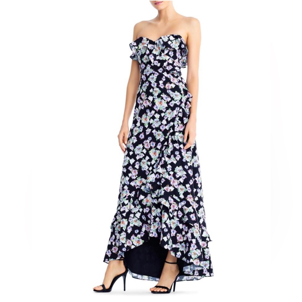 NWT $245 Aidan by Aidan Mattox  Women's Hi-Low Sleeveless  Maxi Dress A6047